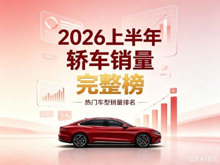 2026年1-6月汽车销量榜 上半年轿车零售销量排名